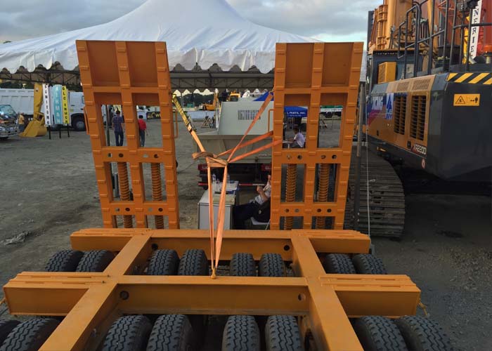 60 tons lowboy trailer with spring ramp