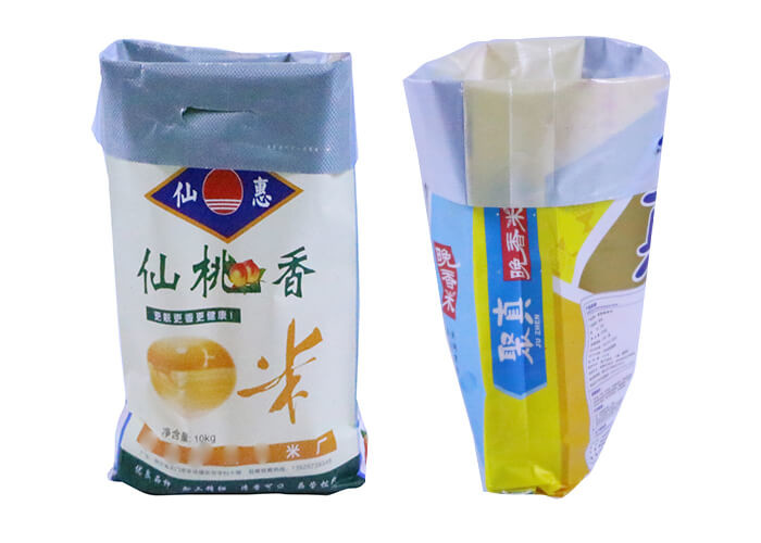 Bopp Laminated 25 Kg PP Woven Rice Bags Packaging Double Stitched