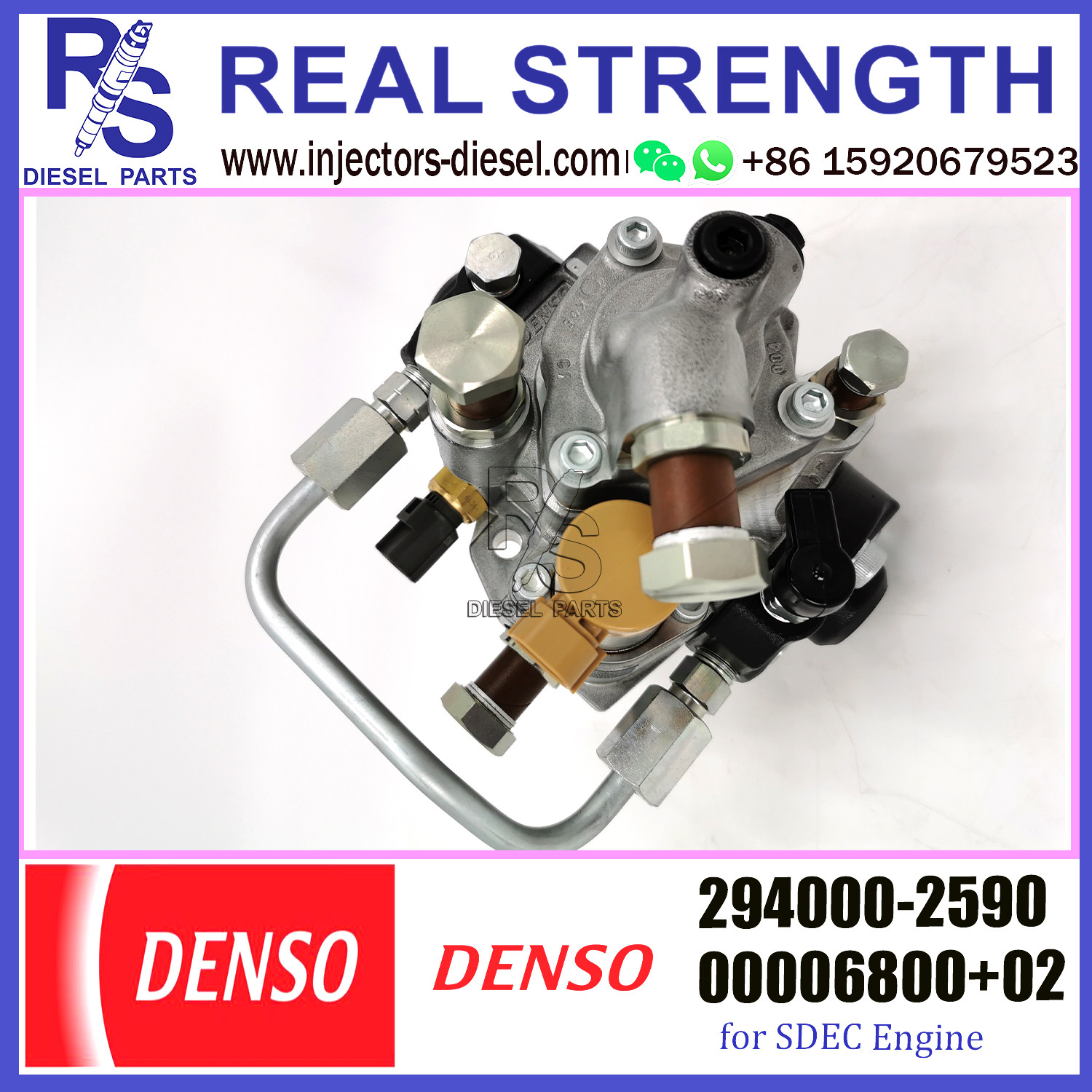 HP3 Denso Diesel Fuel Pump 294000-2590, 294000-2591 For SDEC BUS D912 S0000680002 00006800+02