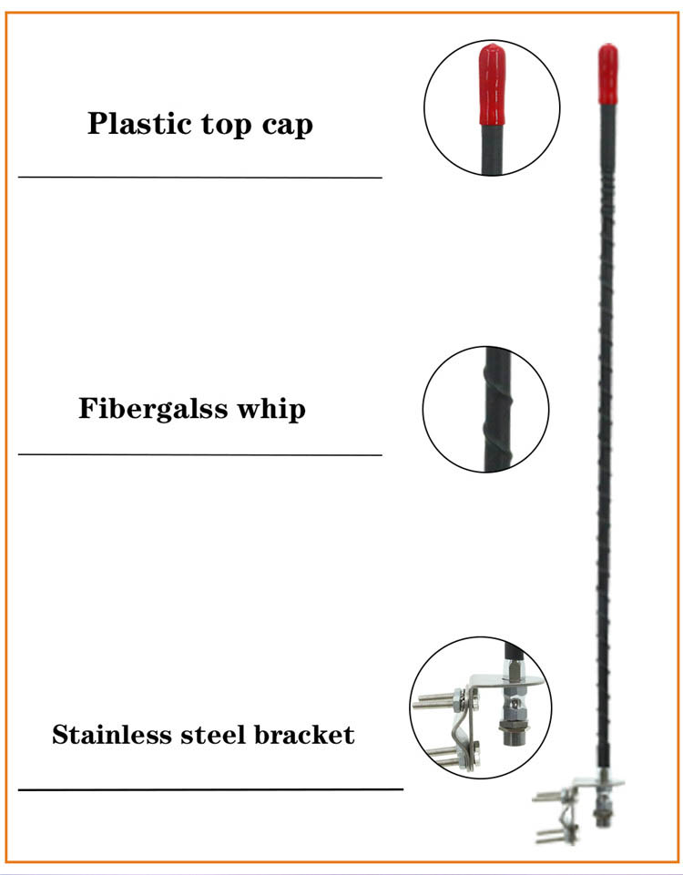 5 Inch Long Range Spring Base Car Cb Radio Antenna 0-1dBi Durable