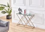 Electroplate 78cm 115cm Stainless Steel Glass Console Table