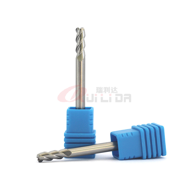 4mm 0.157" .125 Corner Radius End Mill 3 Flute Aluminum End Mill 45 Degree Carbide HRC50