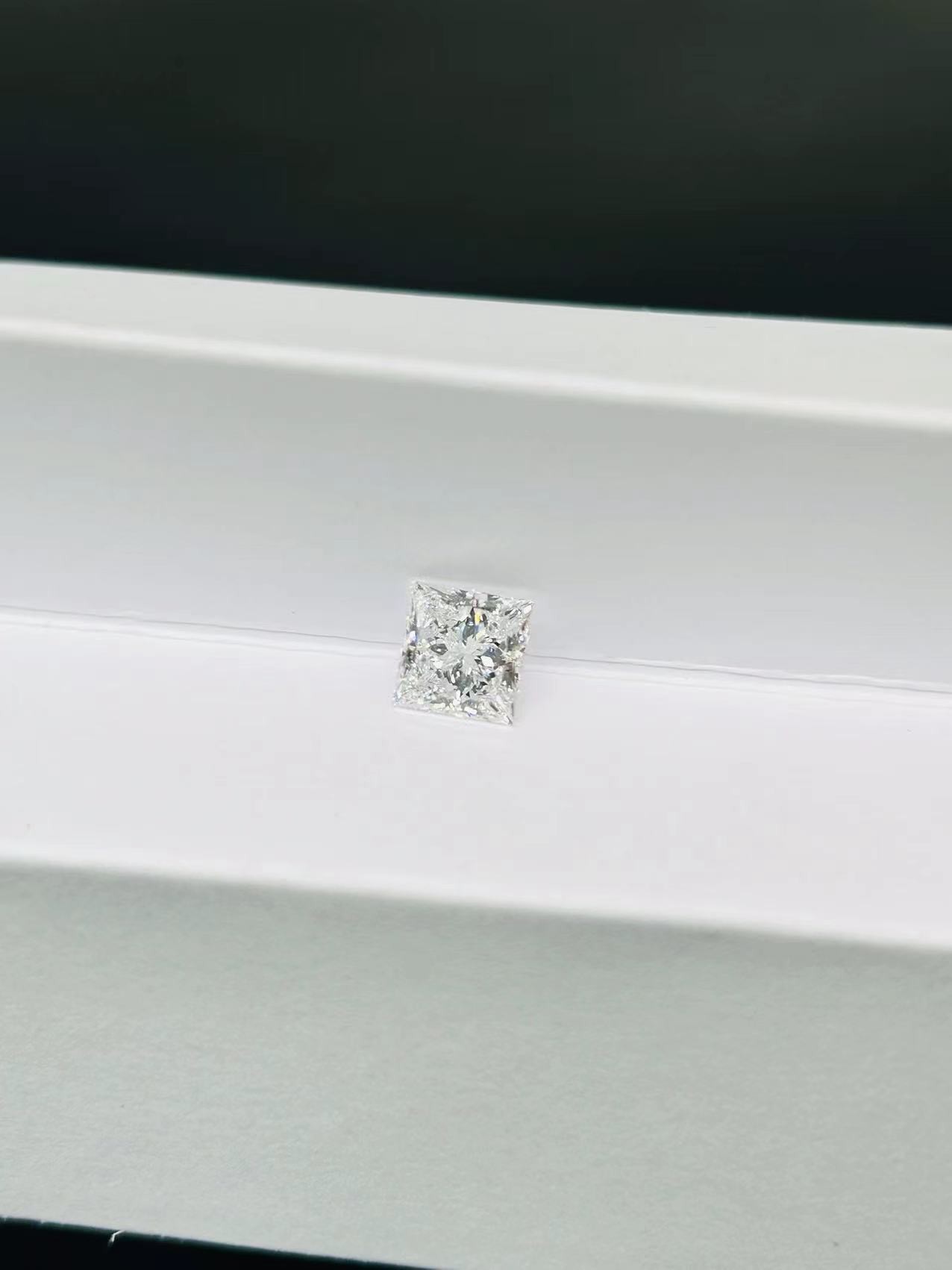 Loose Princess Cut As Grown CVD Lab Grown Synthetic Diamond Color Grade G-D