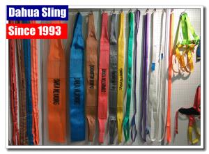 Quality Single / Double Ply Rock Lifting Sling , Purple Webbing Lifting Slings Safety wholesale