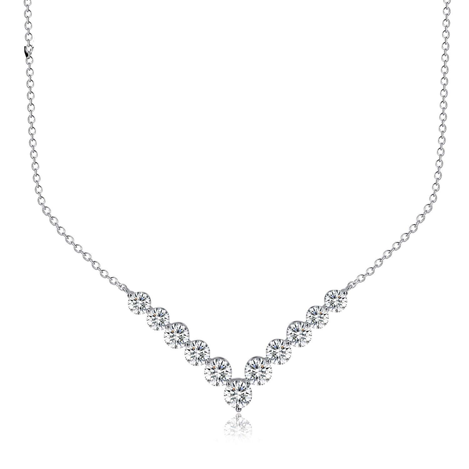 18k Gold Moissanite Diamond Smile Necklace Pendant For Gift Giving