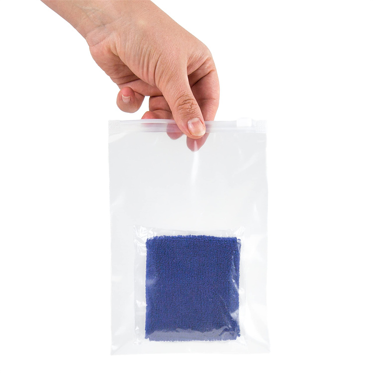 Sealing Handle Zipper Top Frosted Plastic Bag for Eco-Friendly Fabric Clothing Packaging