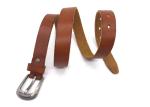 120cm Womans Cowhide Leather Belts Western Retro Buckle