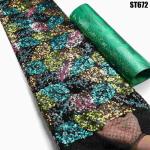 Advanced Technology Factory Manufacturer 3D Lace Fabric Beaded