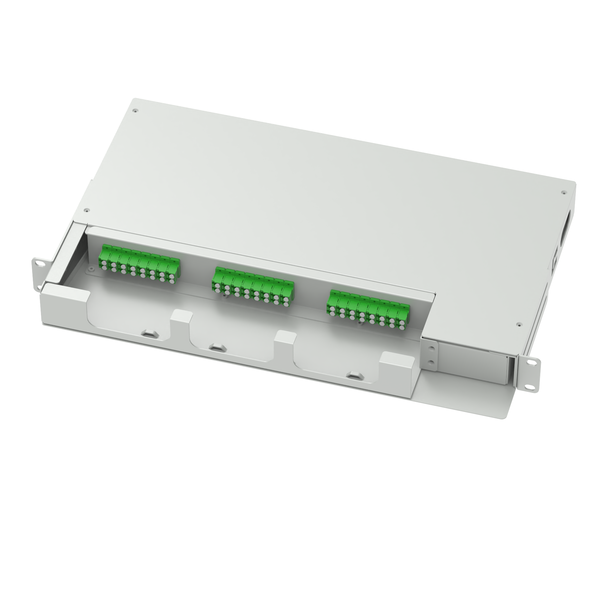 24 Cores LC APC Type 19 Inch Swing Patch Panel Sub Optic Distribution Frame Best Gray