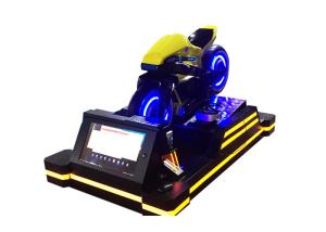 Quality RGB LED Four Player Virtual Reality Motorcycle , Black VR Amusement Game Machine wholesale