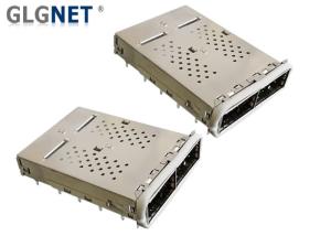 Quality QSFP14 Transceiver QSFP Cage 2 Ports One Piece Stainless Steel Construction wholesale