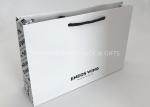 Mini White Branded Paper Bags Company Logo Promotional For Business Emboss