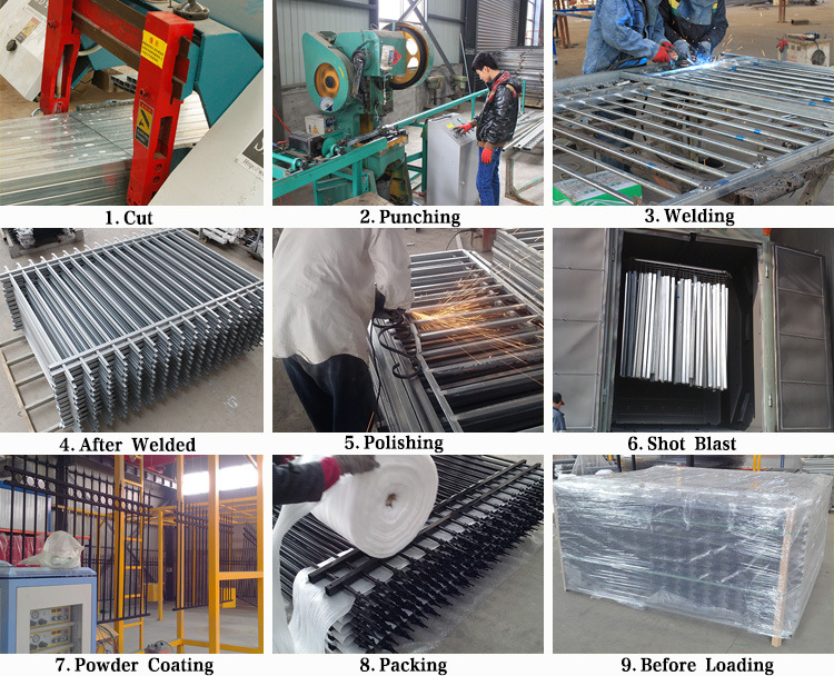Spear Top Steel Fence / Security Fence / Garrison Fence