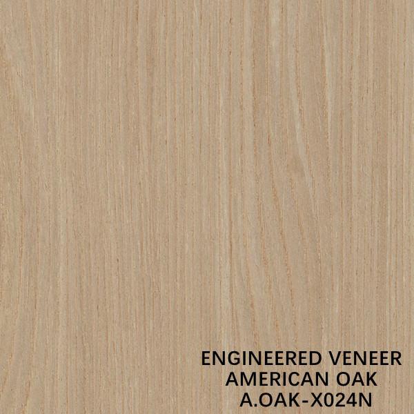 Simulation Natural American White OAK X024N Wood Veneer Sheet For Door And