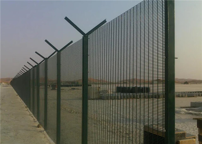 Powder Coated Sport Fence Anti Climb 358 Welded Wire Mesh Fence For Air Port