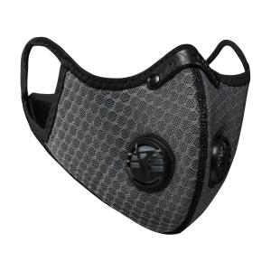 Quality 5Ply PM2.5 Protective Filter Face Mask with 2 exhalation valves Outdoor Sports Bike Motorcycle Face Mask wholesale