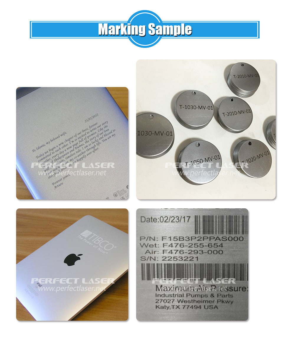 Air Cooling High Accuracy Fiber Laser Marking Machine For Automobile Parts / Laser Coding Equipment