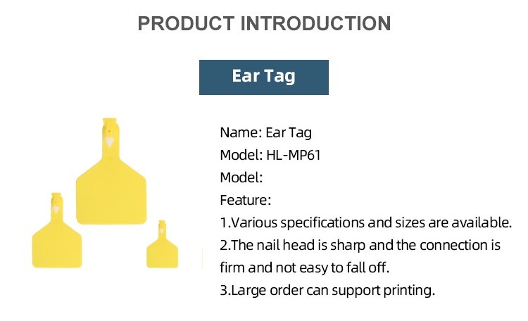 Farm Ear Tagging Waterproof Cattle Ear Markers For Livestock Management