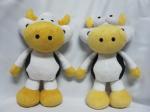 Purple Stuffed Milk Cow Animal Promotional Gifts Toys 8 Inch CE Standard
