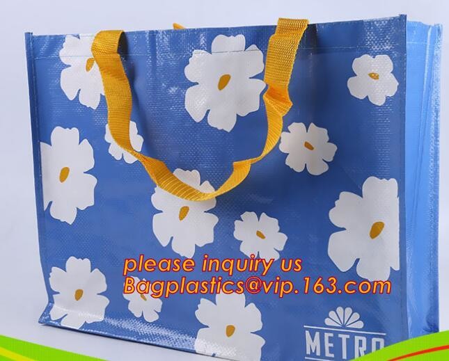 Fashion WaterProof PP Woven Laminated Handle Shopping Bag,fashion laminated reusable pp woven big shopping woven bag