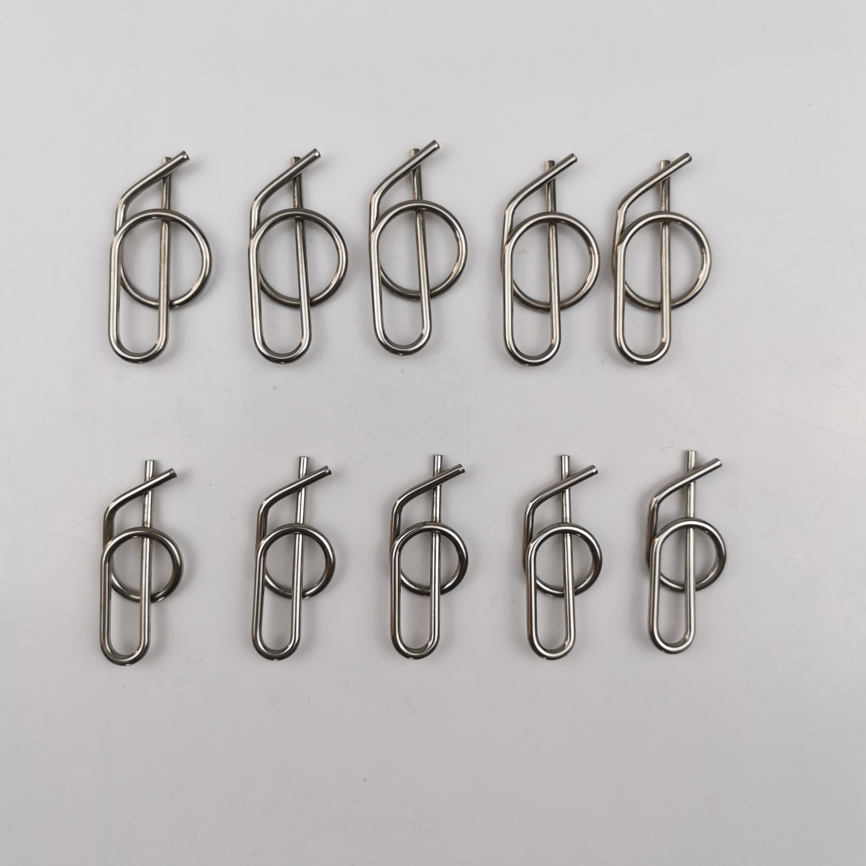 Silver 304SS Universal Rue Clip Stainless Steel 3/8" Jacobs Ladder Pin Quick Release Clevis Clip Sprint Car