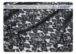 Black Flower Cotton Nylon Lace Fabric , 65% Nylon + 35% Cotton CY-LW0016