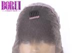 Yaki Straight Full Lace Human Hair Wig Pre Plucked Hairline Glueless Brazilian