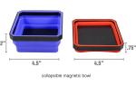 Collapsible Silicone Rubber Magnetic Bowl 120*120*50mm 4 Color Available Holds