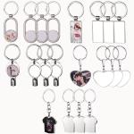 Sublimation DIY Manual Souvenir Rectangle Metal Sublimation Keyring For