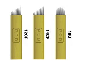 Quality Permanent Makeup Machine Needles Yellow Size 0.25mm Stable Flex Blad wholesale