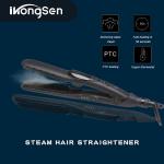 Titanium Plate Steam Hair Flat Iron 110-240V 50W Straightener