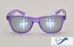Party Plastic Frame 3D Diffraction Glasses , Durable Rainbow Prism Glasses