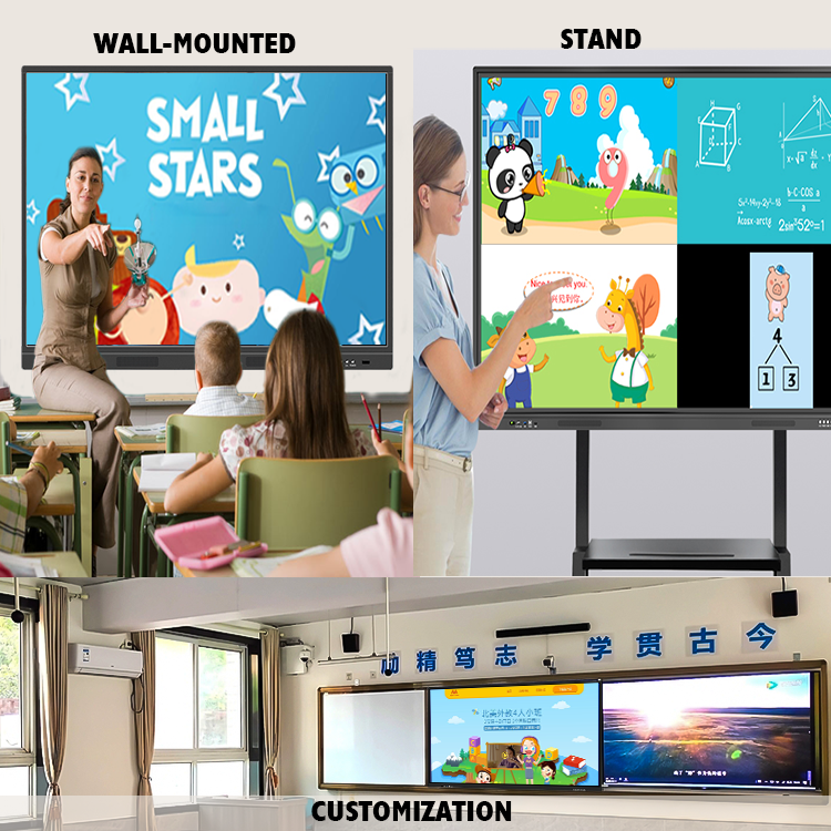 120G ROM Digital LCD Whiteboard Flat Panel For School Classroom 55 65 75 85 98inch