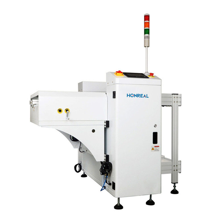 SMT assembly line automatic PCB magazine unloader PCB conveyor loading time approx 6 seconds Step pitches select 1-4