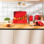Metal Bread Bin Set Tea Can Coffee Can Kitchen Storage Bread Containers Kitchen