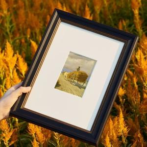 Quality Light Luxury Wood Wall Picture Frame Digital Printing Children's Art Sketch Gouache Frame wholesale