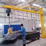 Column Or Pillar Swing Lever Jib Crane Electric Revolving 360 Degrees