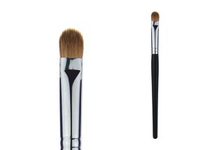 Quality Wood Handle Weasel Hair Eyeshadow Blending Brush With Sliver Aluminum wholesale