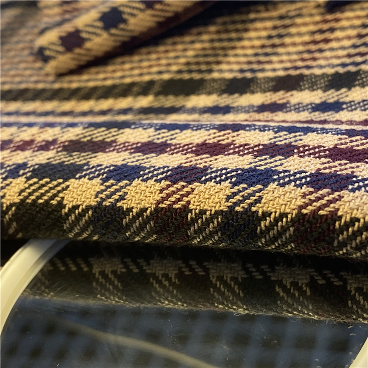 Colorful Heavyweight Twill Woven Poly / Rayon 65/35 Yarn Dyed TR Checks Fabric