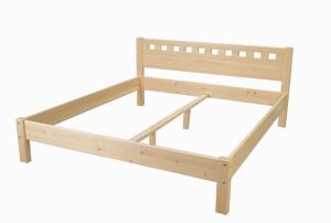 Quality modern double bed pine wood wholesale