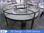 Watch Store Jewelry Display Cases with Mirror Stainless Steel Frame + Wooden