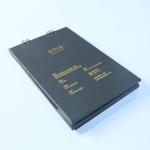 Beautiful Desk Wall Calendar Middle Size Black Inner Paper With 2 * 2 Spiral