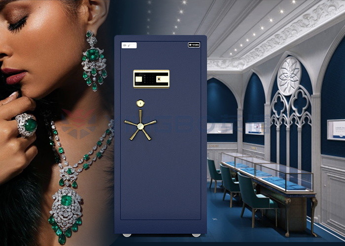 Smart Solid Stee Biometric Jewelry Safe Box With Dual Alarm Watch Winder And Safe