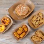 Food Grade Kraft Paper Tray Disposable Recyclable Customized