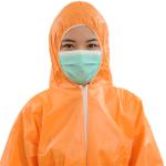 SMS SMMS Disposable Safety Coveralls , Disposable Orange Overalls Waterproof