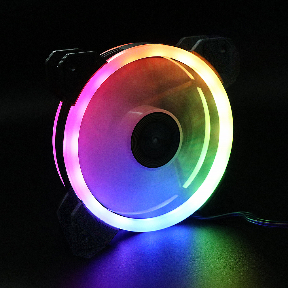 RGB Electrical Cooling Fan 6Pin Interface Fan Cooler With Controller Remo PC Computer Case With RGB LED Lights