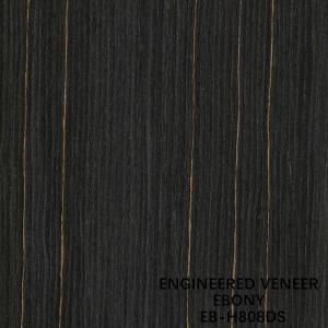 Quality Door Face Simulation Ebony Wood Veneer H808DS Straight Grain Double Color 2500-3100mm wholesale