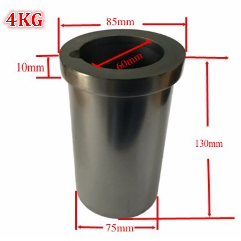 High Purity Pyrolytic Carbon Crucible for Induction Furnace Refractory 3kg 4kg 5kg