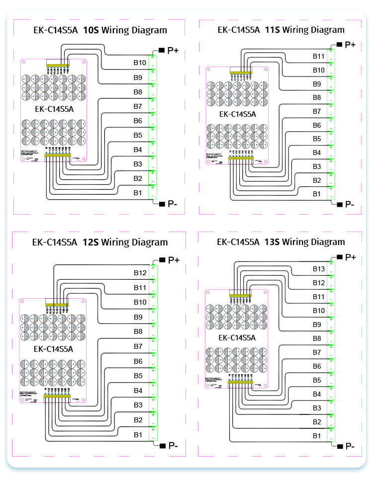 5A Active Equalization Balancer BMS 9S - 14S 48V 36V Active Equalizer For Smart Home