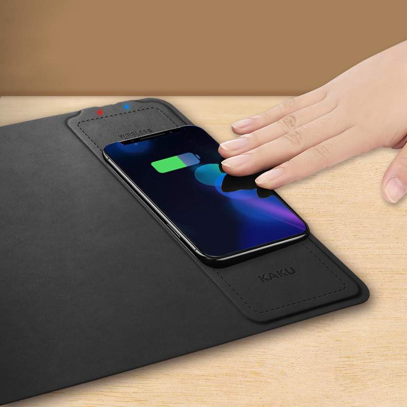 MOUSE PAD WIRELESS CHARGER 10w universal compatible Leather fast qi wireless charging charger mouse pad for Apple iPhone